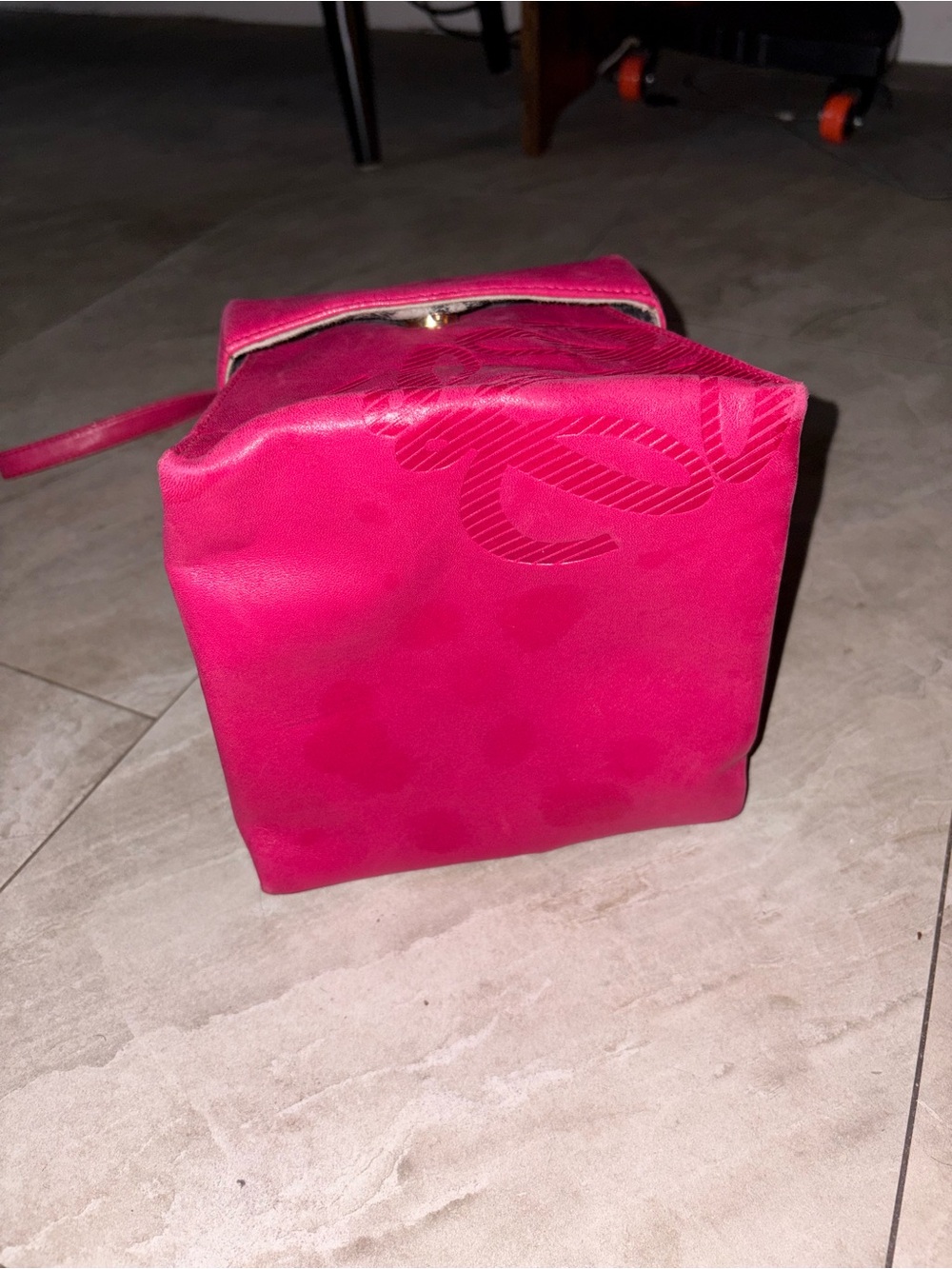 Loewe Hot Pink Embossed Crossbody Bag - Picture 4 of 6